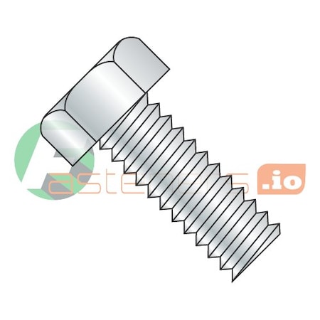 #4-40 X 1/2 In Slotted Hex Machine Screw, Zinc Plated Steel, 10000 PK